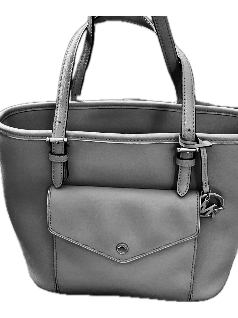 Michael Kors Grey Satchel with Front Pocket